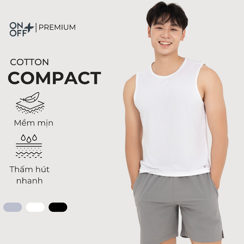 Áo sát nách nam cotton compact ONOFF Extra thấm hút làm mát ONOFF  - 18IV25S018