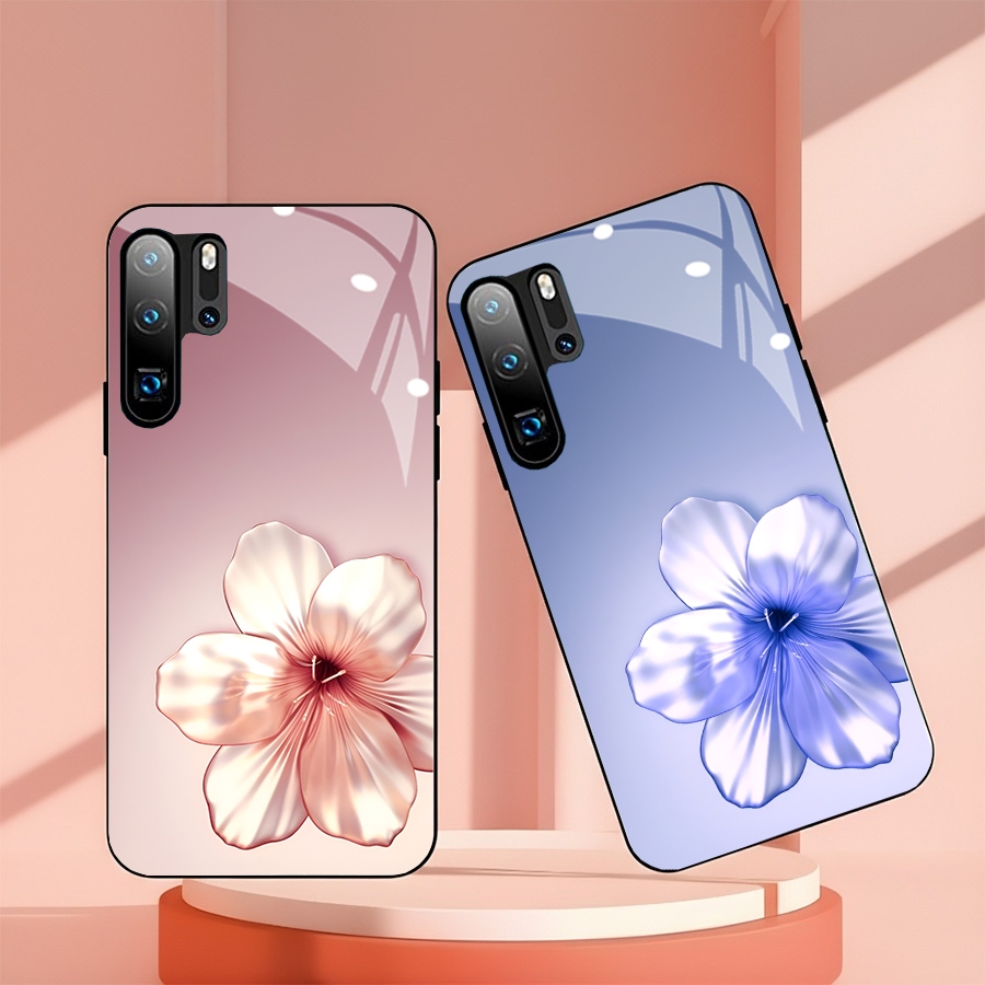 Ốp Lưng cho HUAWEI P30,P30 PRO  Mặt lưng cường Lực Họa Tiết