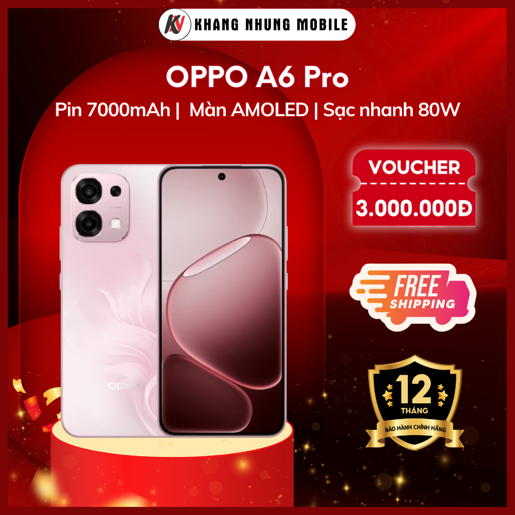 Điện thoại Oppo A6 Pro - (8/128GB) - Pin 7000mAh - Camera AI 50MP - Hàng Chính Hãng - Khang Nhung Mobile