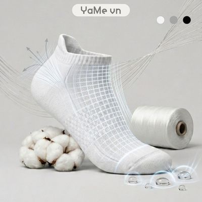 Vớ Cổ Ngắn Công Thái Học 90° Đệm Xù Giảm Chấn Kháng Khuẩn #Y2010 127 24532 |YaMe|