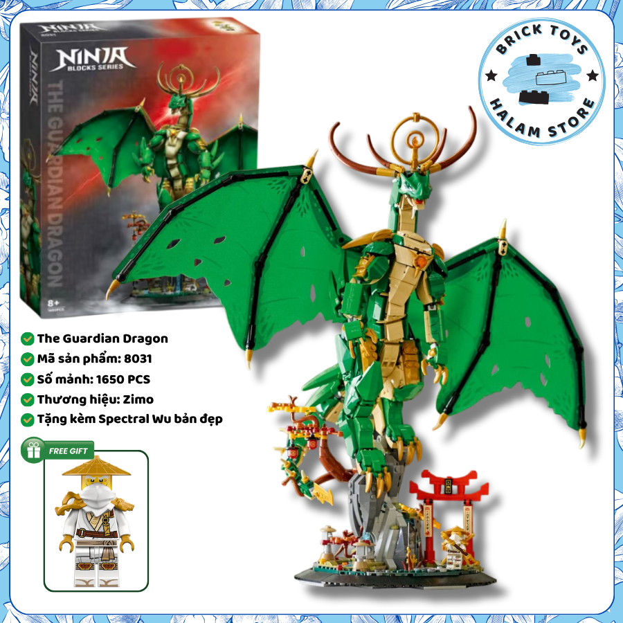 [Có sẵn] Đồ chơi lắp ráp Ninjago Dragons Rising Guardian Dragon - Mô hình Rồng Hộ Vệ mã 8031
