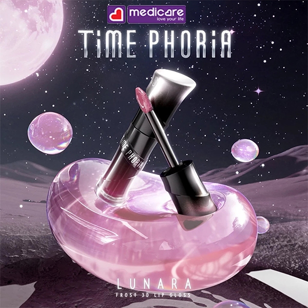 Son Bóng TIME PHORIA Lunara Frost 3D Lip Gloss Lip Gloss 4ml