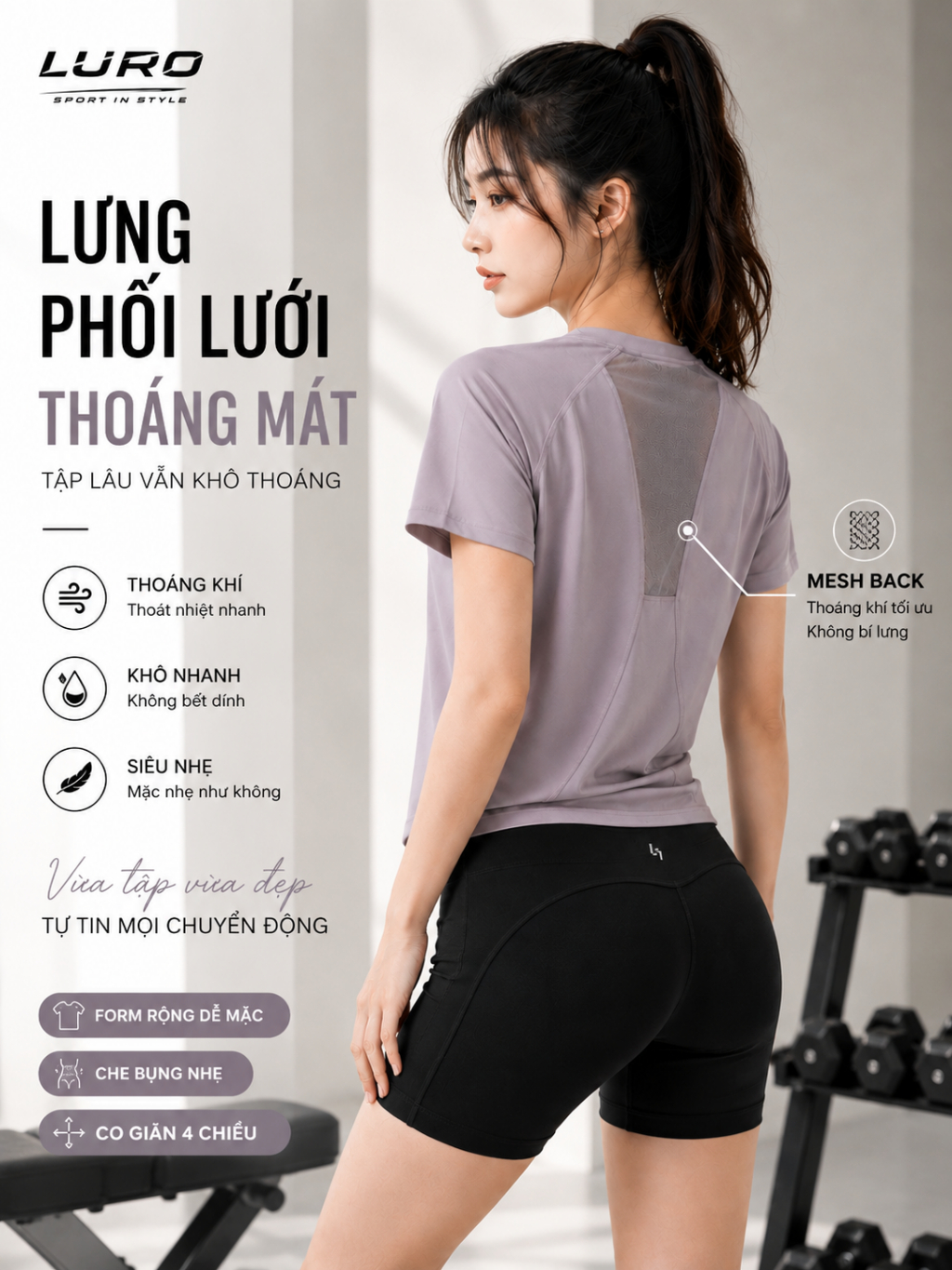S11-18N — Set đồ tập nữ phối lưới