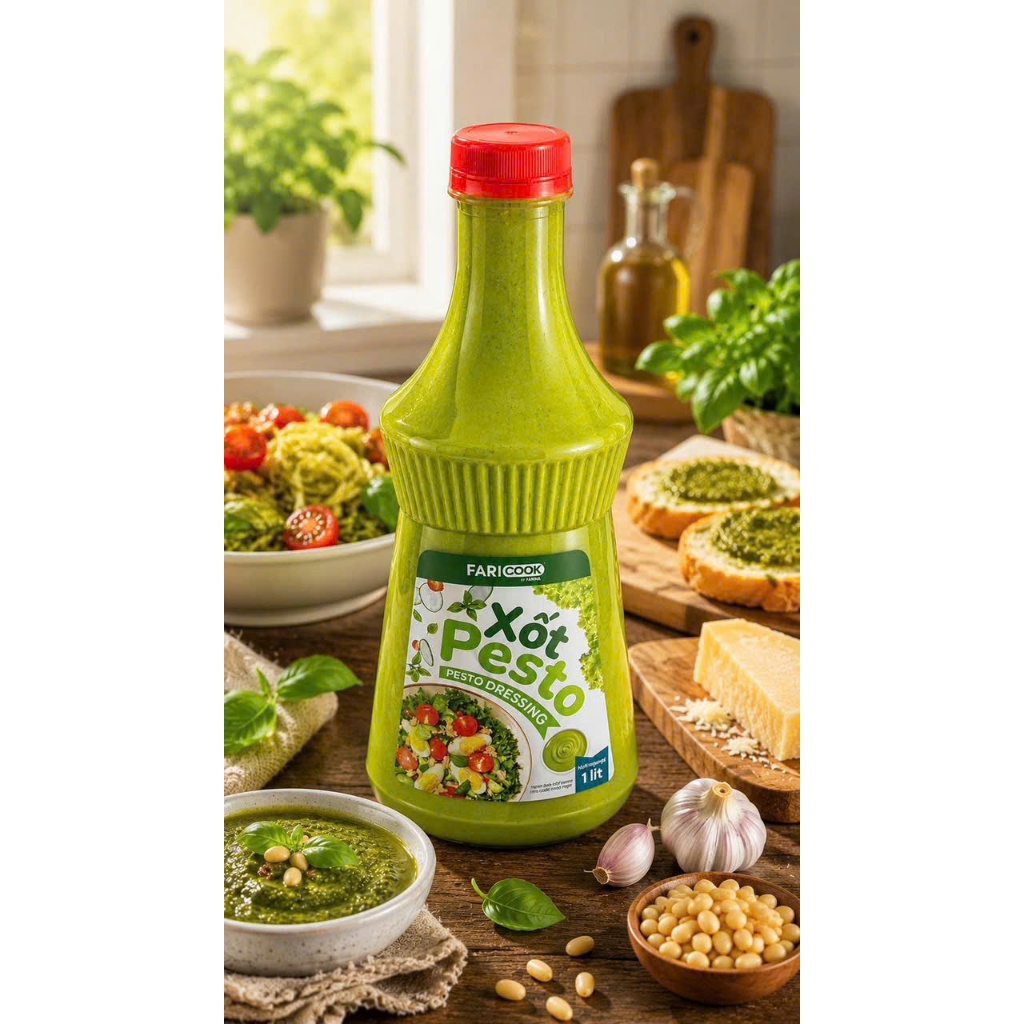 Sốt Pesto 1kg Chuyên Quán Ăn – Sốt Ý Cho Pasta Pizza Nhà Hàng