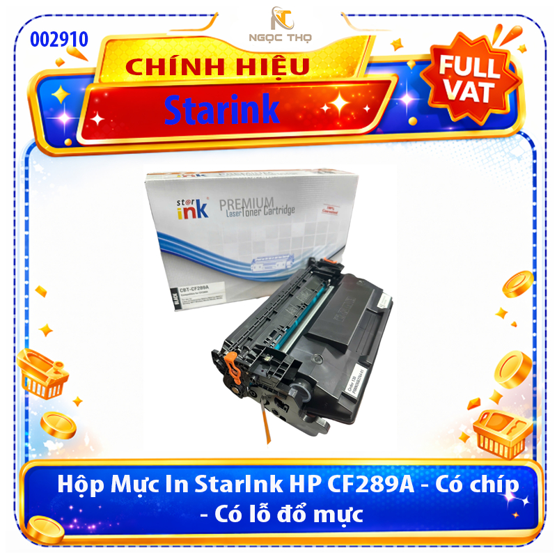 Hộp Mực In StarInk HP CF289A 89A – Có Chíp – Có Lỗ Đổ Mực – Hàng Chính Hiệu – Full VAT