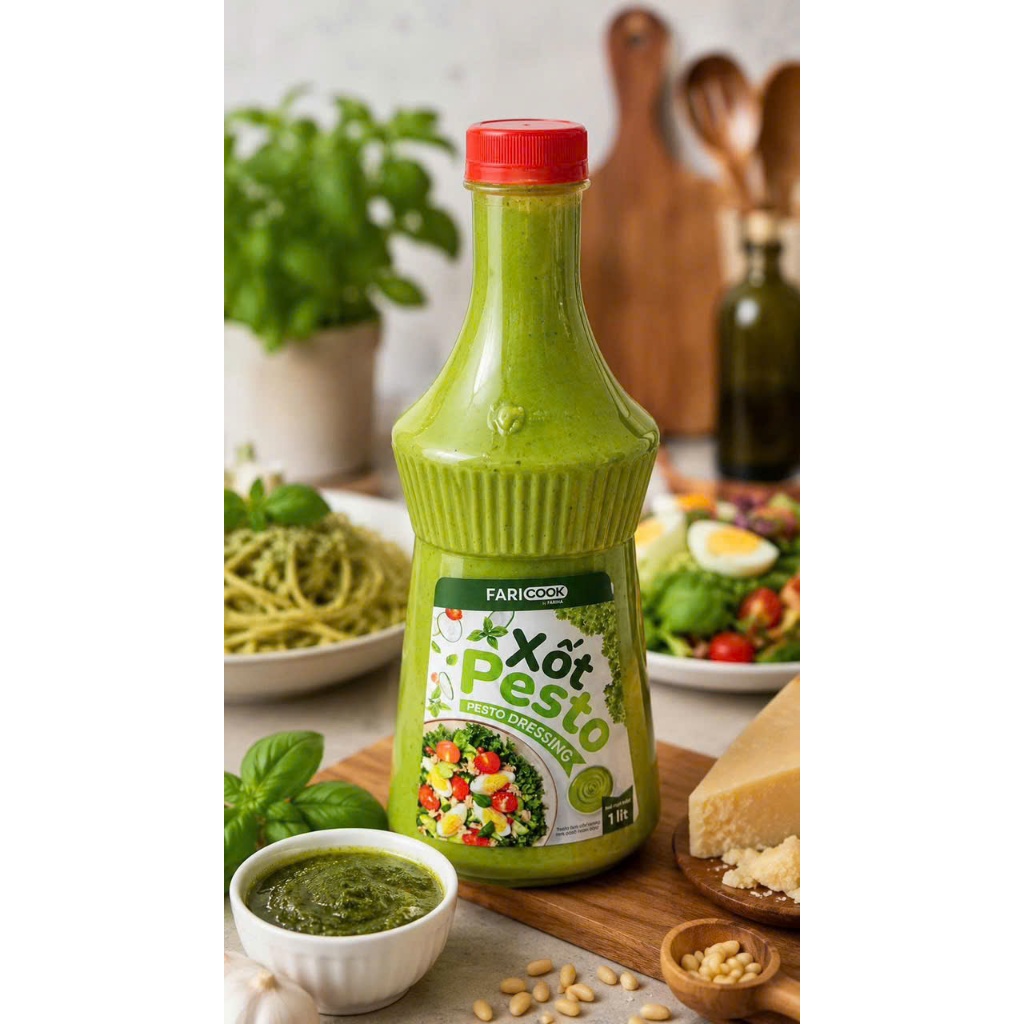 Sốt Pesto 1kg Chuyên Nhà Hàng Quán Pasta – Sốt Ý Thơm Béo