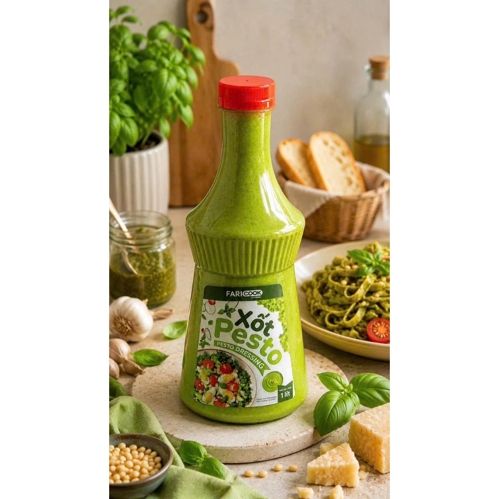 Sốt Pesto Ý 1kg Chuyên Pasta Pizza – Dành Cho Quán Kinh Doanh