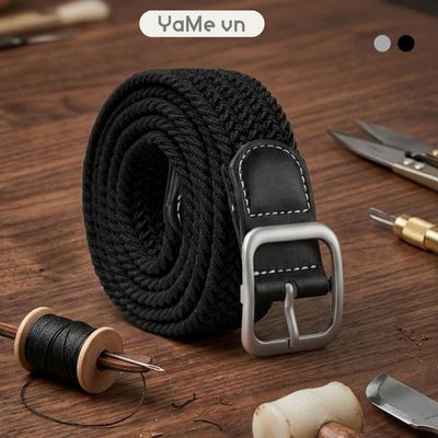Dây Nịt Vải Đan Co Giãn Bụng Thoải Mái, Khóa Cài Không Cần Bấm Lỗ #Y2010 174 25022 |YaMe|