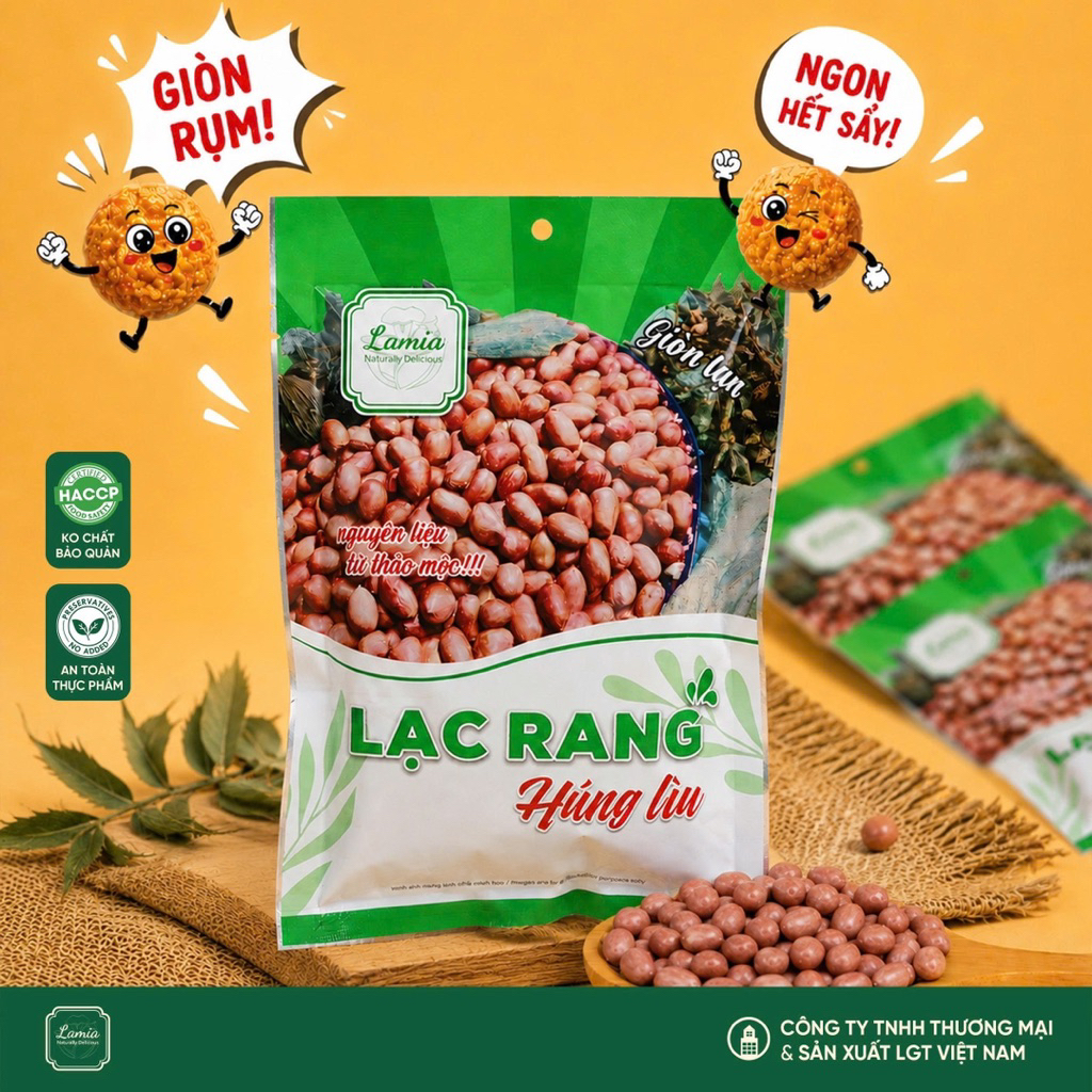 Lạc rang húng lìu Lamia 65gram