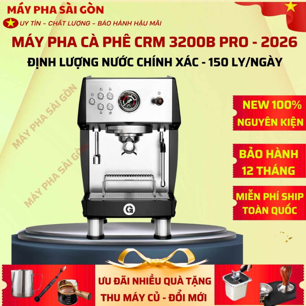 [ TP.HCM ] HỎA TỐC Máy Pha Cà Phê Gemilai 3200B Pro Nâng Cấp Máy Pha Cafe 3200B Pro