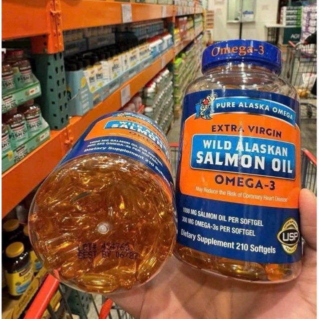 Pure Alaska Omega Wild Alaskan Salmon Oil - Viên Uống Dầu Cá Hồi Pure Alaska Omega-3 Wild Salmon Oil
