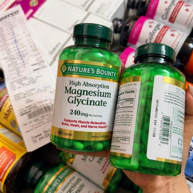 Nature's Bounty High Absorption Magnesium Glycinate - Viên uống bổ sung Magie Nature’s Bounty Magnes
