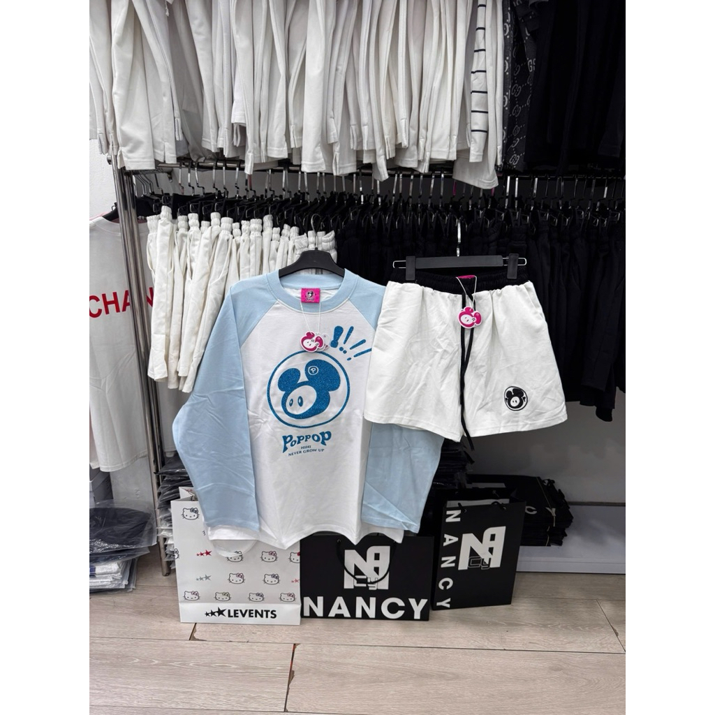 Tổng Hợp Set Áo Thun Tay Dài LC Pô.p Quần Short Thêu Tách Lẽ Nancy Store