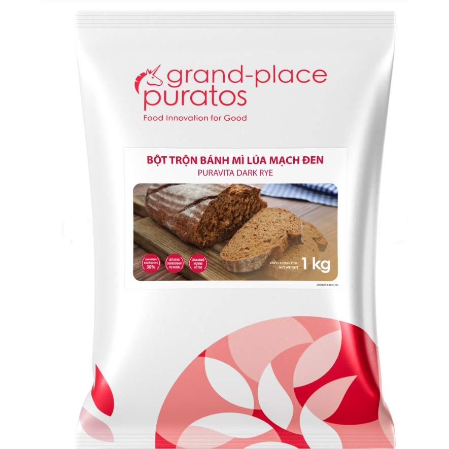Bột mì đen Puratos 1Kg - Bột trộn lúa mạch đen Puratos 1kg