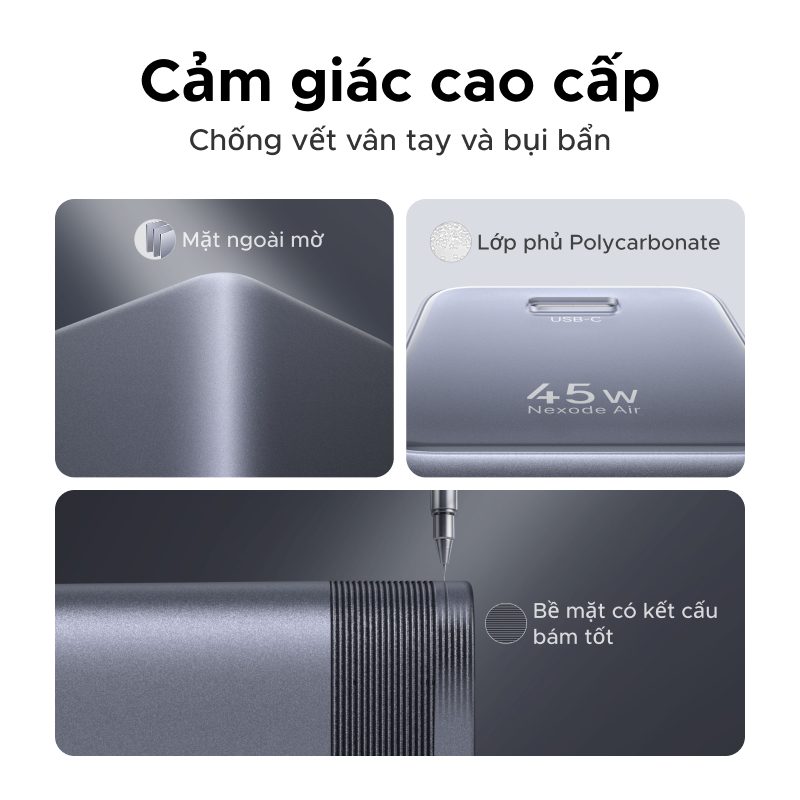 【45W Mini】UGREEN 45W Nexode Air GaN Sạc Nhanh USB-C Sạc Tường, Bộ Sạc Màu Xám Cho iPhone 17 Pro Max Samsung S26 Ultra | BigBuy360 - bigbuy360.vn