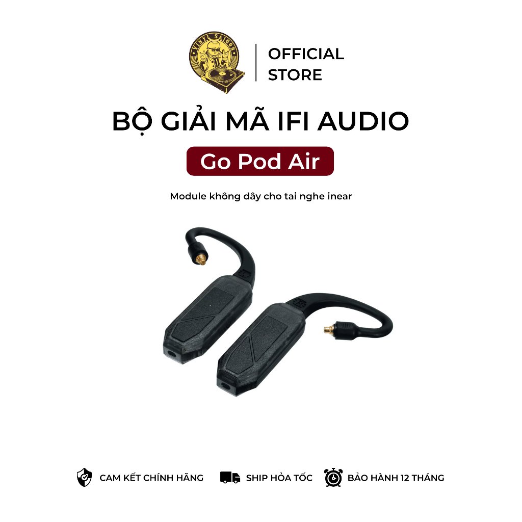 Bộ phát không dây iFi Go Pod Air cho tai nghe inear - Bảo hành 12 tháng