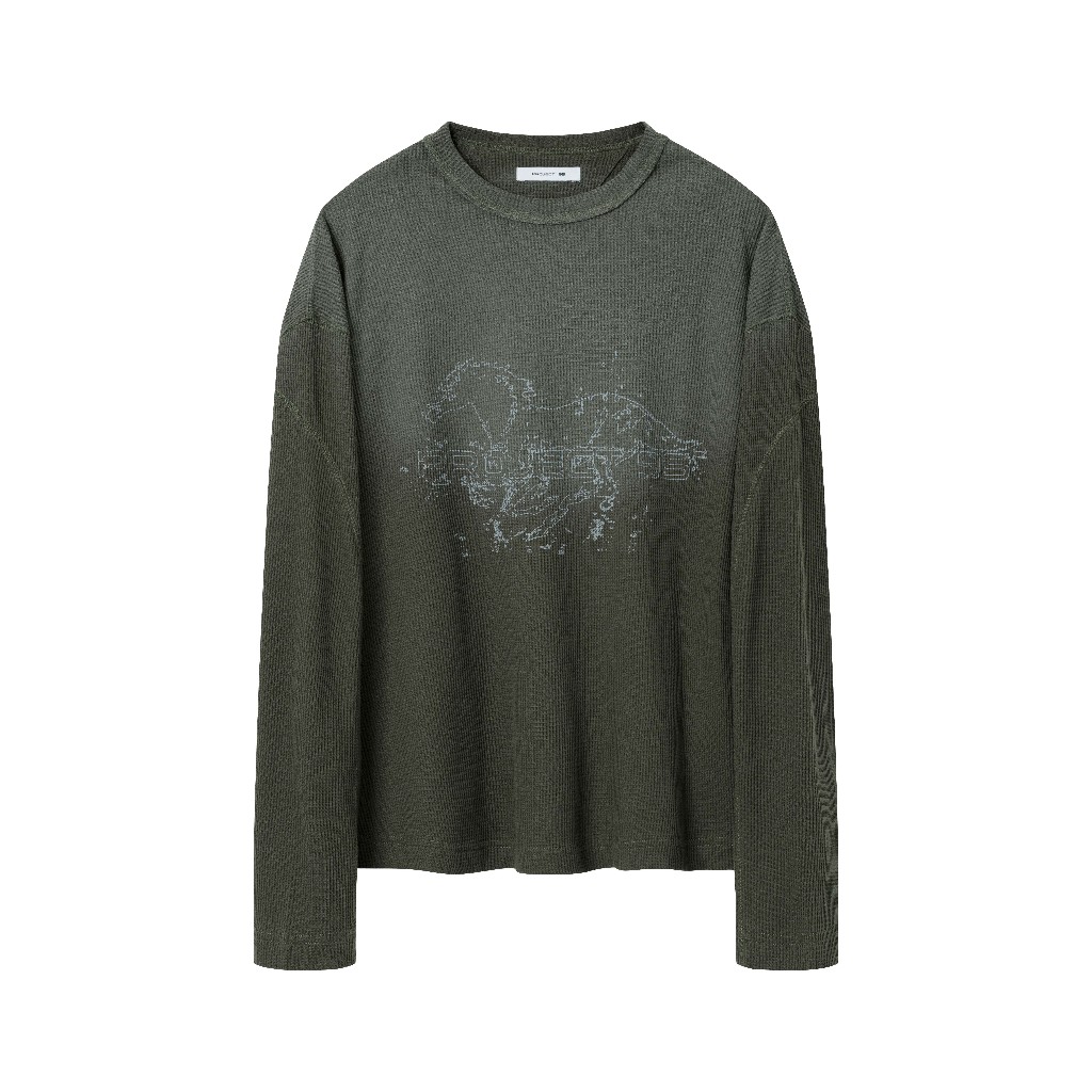 PROJECT 95 - CONQUER LONGSLEEVES SHIRT - ÁO THUN TAY DÀI IN GRAPHIC (Lưu ý: Cổ phối chỉ, đường may c