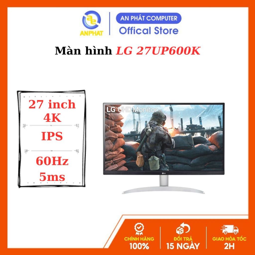 Màn Hình LG 27UP600K-W (27 inch - IPS - 4K - 60Hz - 5ms)
