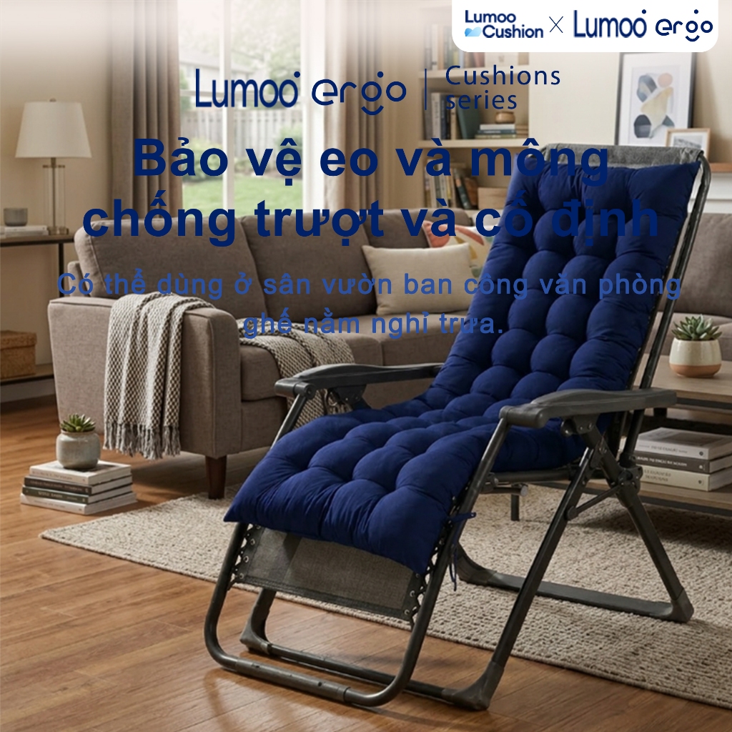 LUMOO Đệm ghế Bảo vệ eo và mông chống trượt và cố định