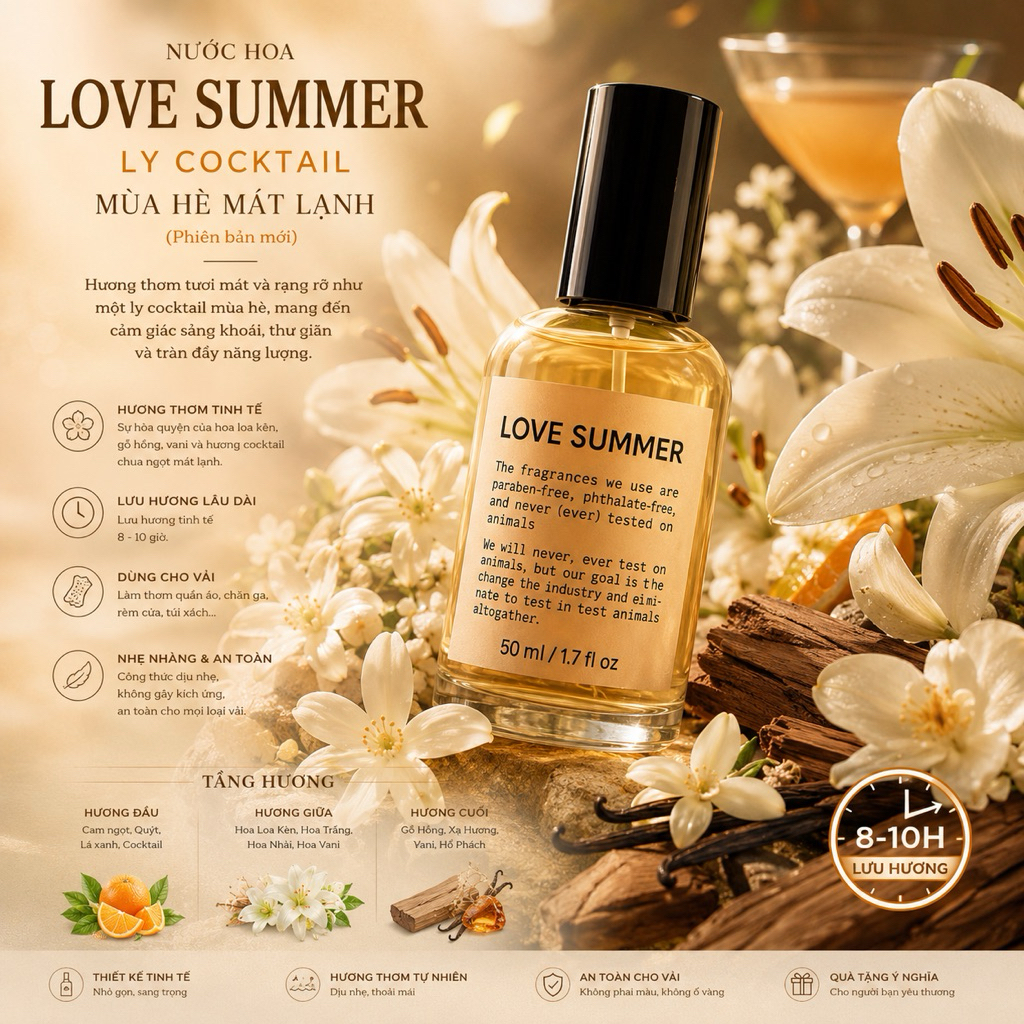 NƯỚC HOA LOVE SUMMER - LY COCKTAlL MÙA HÈ MÁT LẠNH (Phiên bản mới)