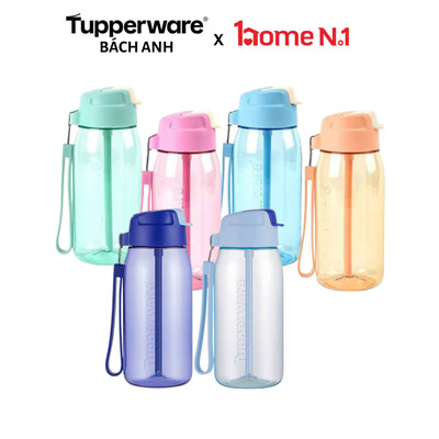 Bình nước có ống hút Tupperware Lohas Flask 550ml - Hàng chính hãng - Nhựa nguyên sinh, an toàn cho sức khỏe