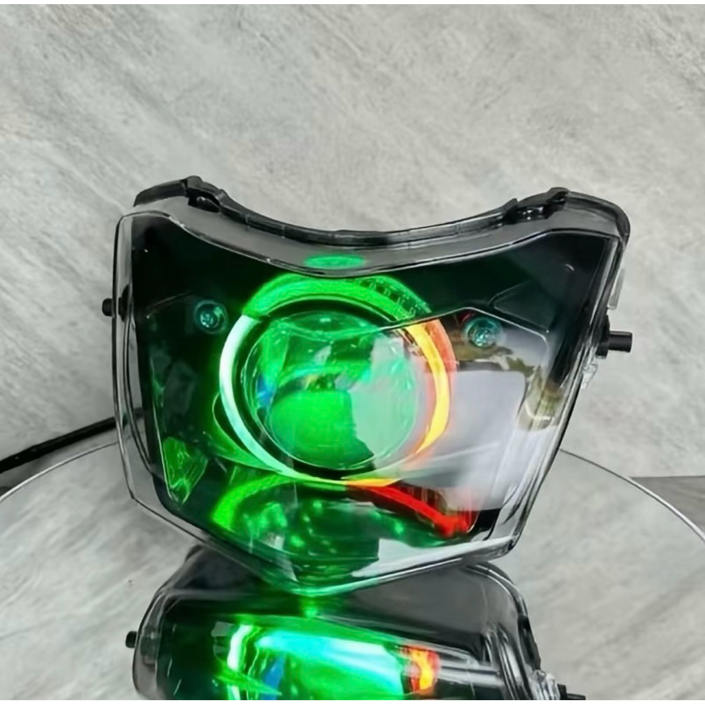 Pha đèn wave 50/100/110 bi E11+ và M10v4 độ sẵn choá su mắt quỷ đổi màu qua app ( bảo hành 12 tháng)