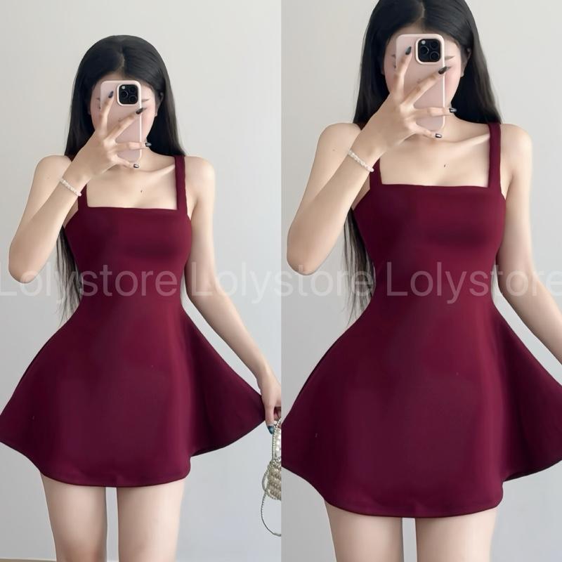 Đầm body nữ dáng ngắn chất Umi mịn mát kiểu dáng đơn điệu sang chảnh Lolystore dress women XY749 | BigBuy360 - bigbuy360.vn