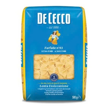 Nui  Farfalle Dececco, 500g ; NUI NƠ Farfalle, NUI ỐNG PENNE