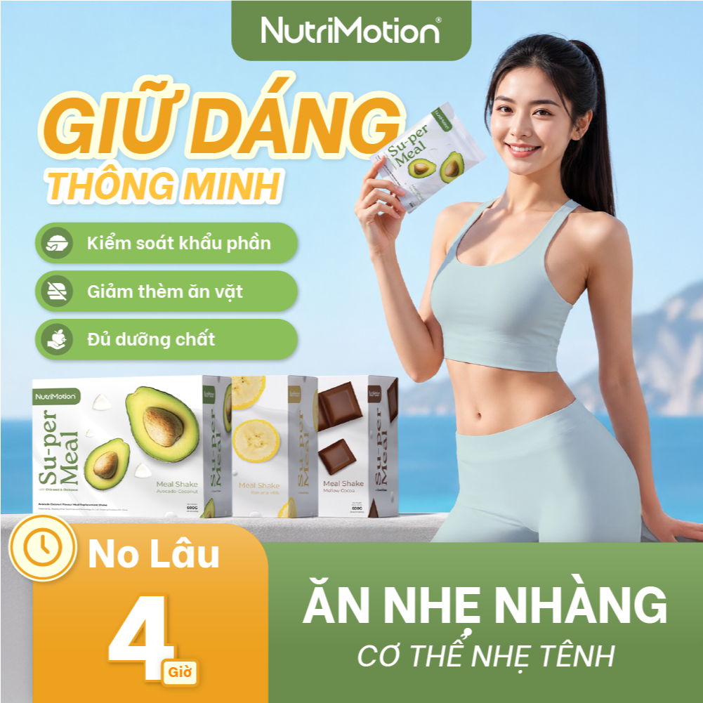 [Bữa ăn cho Gymmer, Người tập luyện] Bột sữa lắc Super Meal - Dinh dưỡng trọn vẹn, No lâu, Ít Calo