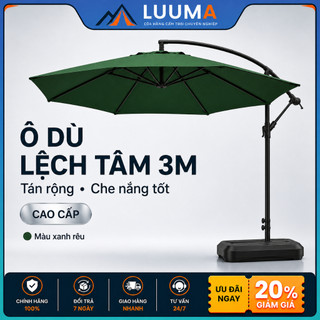 Ô Dù Lệch Tâm 3M Cao Cấp Xoay 360 Độ, Chỉnh Nghiêng Che Nắng Mưa Ngoài Trời, Dùng Sân Vườn Quán Cà Phê
