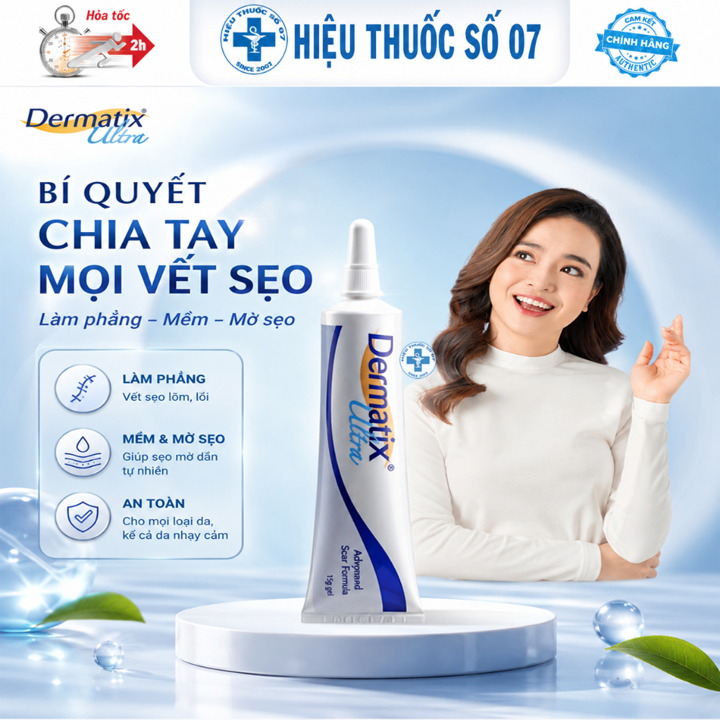 Dermatix Ultra Gel làm mờ sẹo thâm, sẹo lồi - Made in USA - Chính hãng
