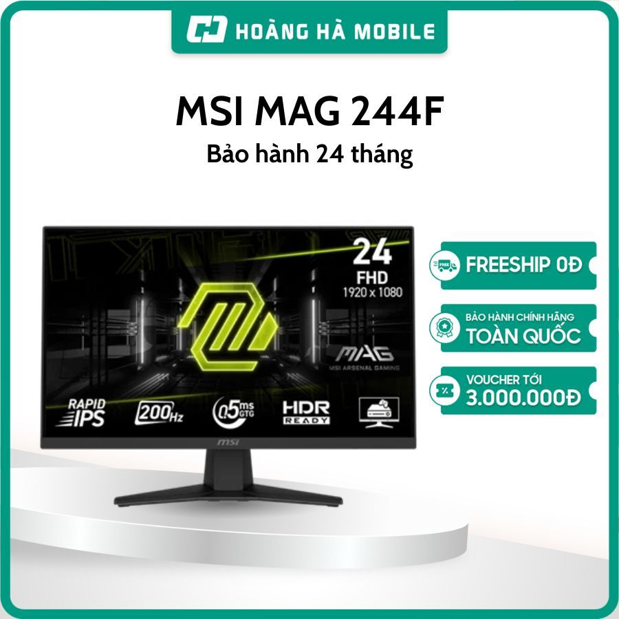 Màn hình MSI MAG 244F (23.8 inch/FHD/IPS/200Hz/0.5ms) - Bảo hành chính hãng 24 tháng
