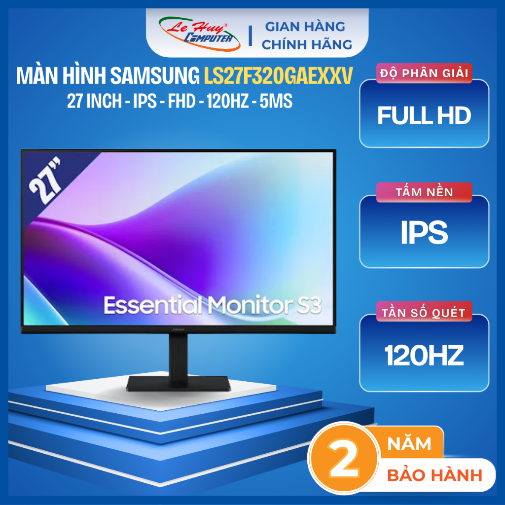 Màn hình Samsung LS27F320GAEXXV 27" (FHD 1920 x 1080/ IPS/ 120Hz/ 5 ms) - Hàng Chính Hãng