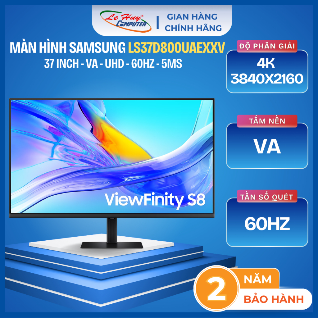 Màn Hình SAMSUNG ViewFinity S8 S80UD 4K LS37D800UAEXXV - Hàng Chính Hãng