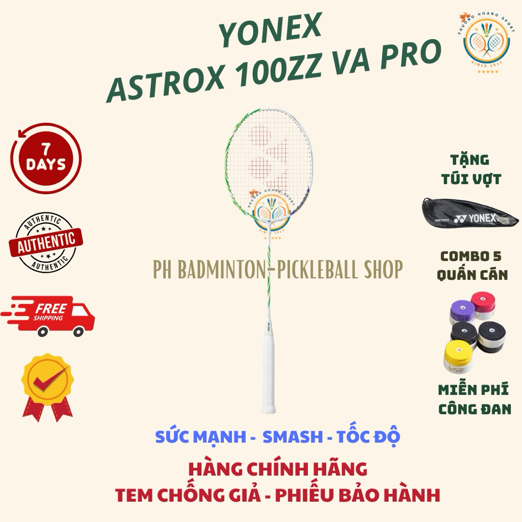 Vợt Cầu Lông Yonex Astrox 100ZZ VA Pro - Viktor Axelsen Chính Hãng, Bảo Hành 3 Tháng [Tặng combo 3 q
