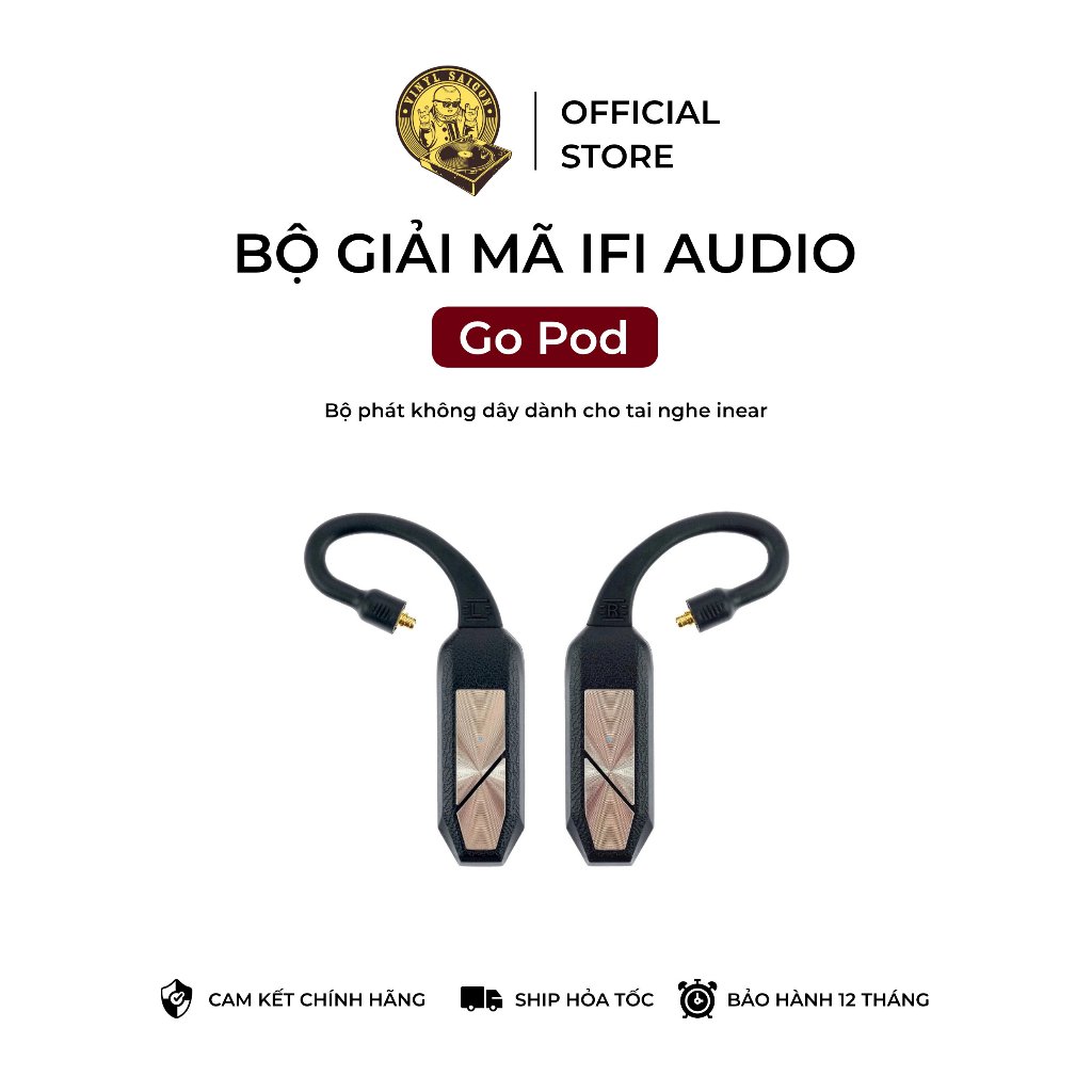 Bộ phát không dây iFi Go Pod dành cho tai nghe inear - Bảo hành 12 tháng