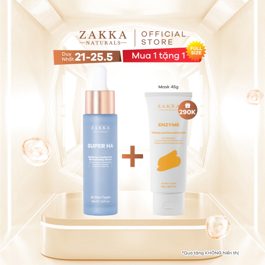 Tinh Chất Cấp Ẩm Đa Tầng Super HA Hyaluronic B5 Hydrating Serum Zakka Naturals 30ml