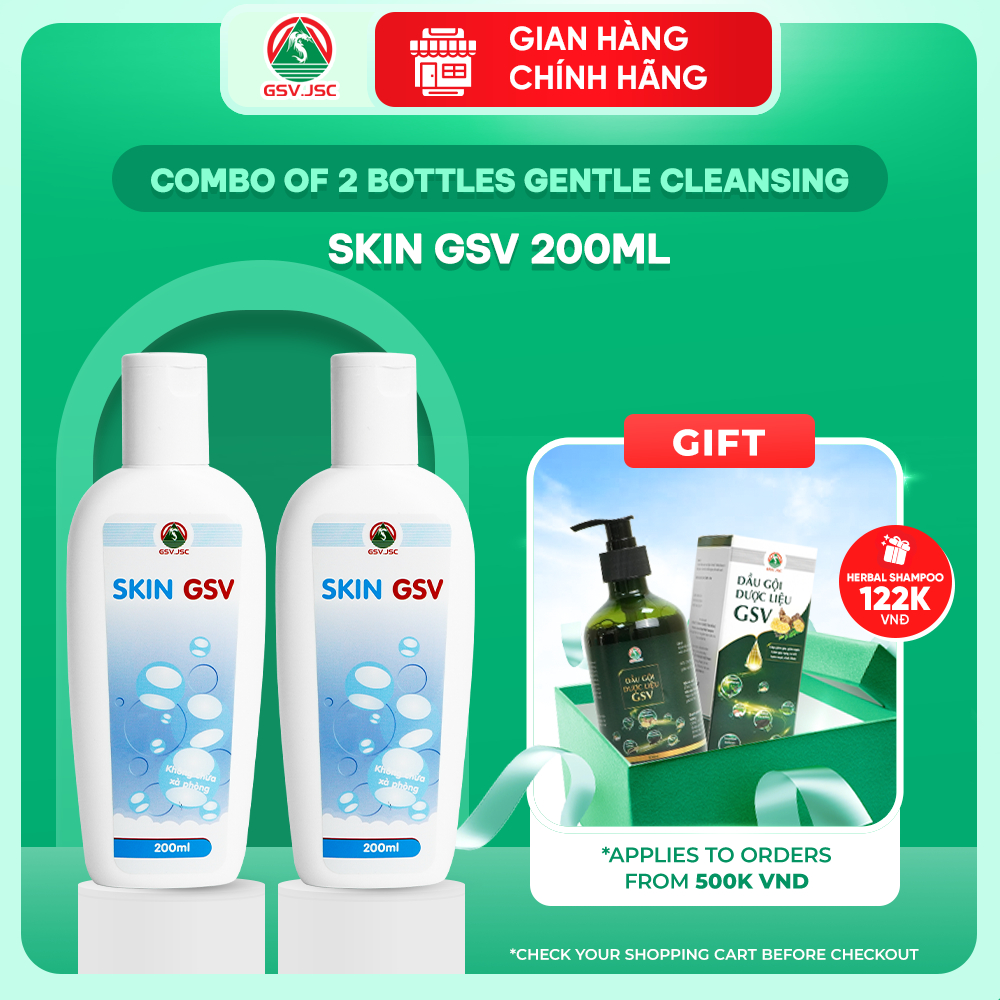 [Combo of 2] SKIN GSV - Gentle Facial Cleanser & Body Wash for Sensitive Skin | Eczema Care for Dry 