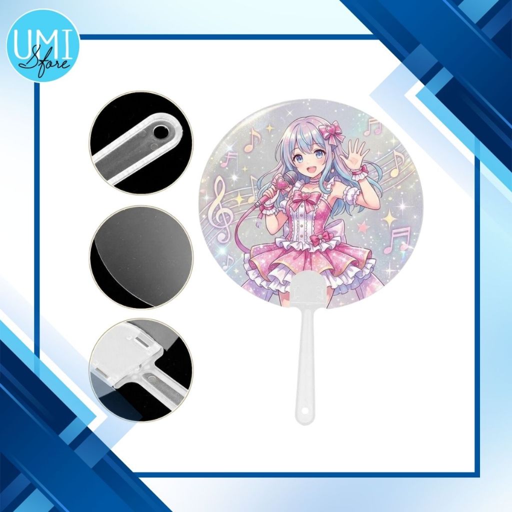 [IN THEO YÊU CẦU] 2 Quạt In Hình Tùy Ý Size 20cm Cho Fan Sự Kiện, Concert