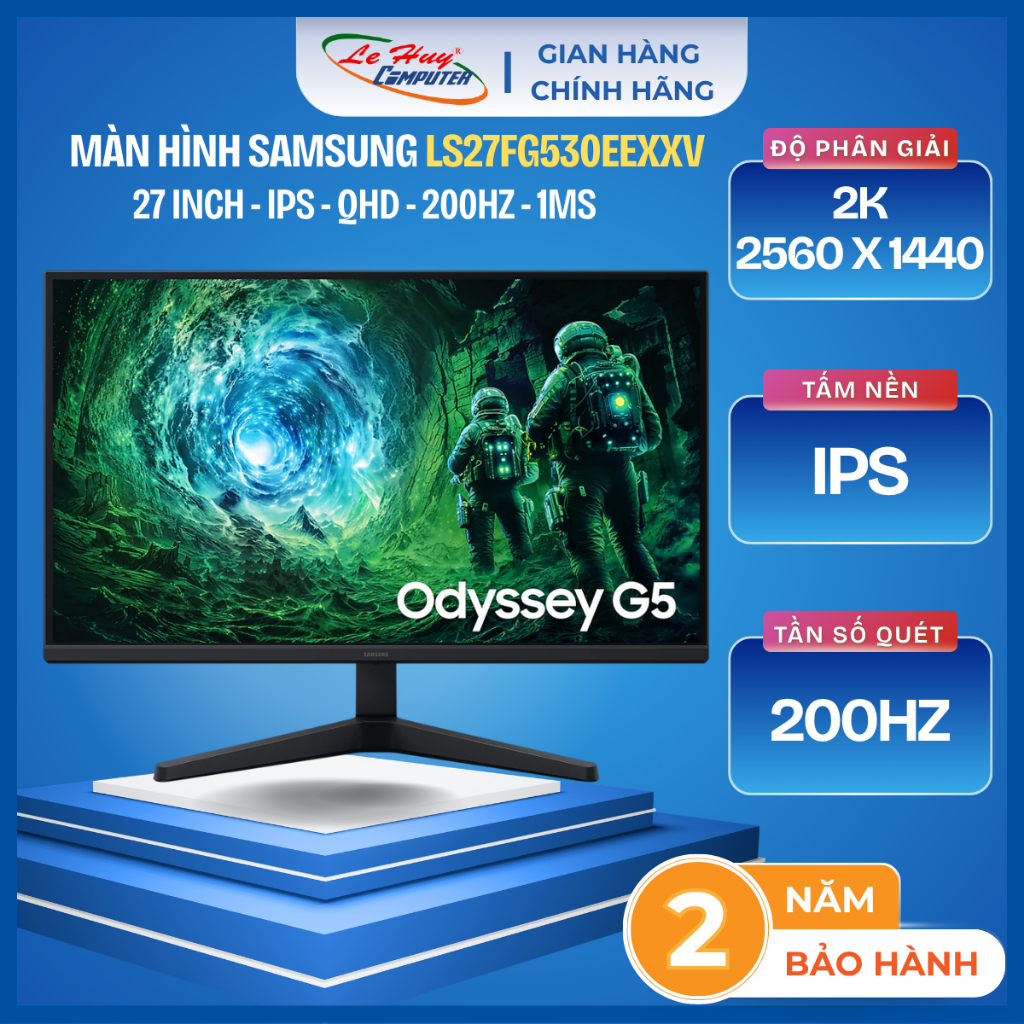 Màn hình Samsung Odyssey G5 G53F LS27FG530EEXXV - Hàng Chính Hãng