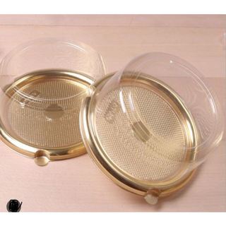 Combo 50 chiếc vỏ hộp tròn nắp cao 8cm đế vàng A1680