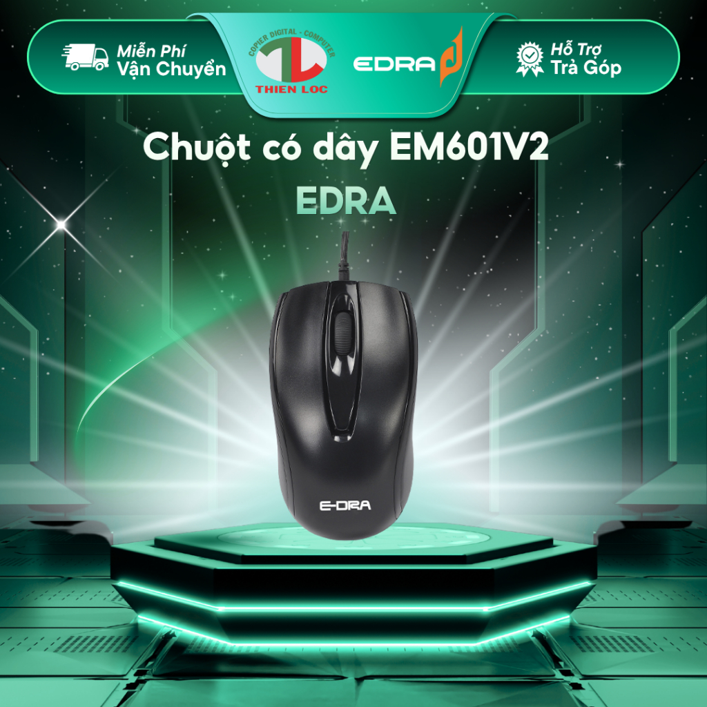 [ Full VAT ] Chuột có dây EDRA EM601V2, EM6102, EM606 Màu Đen, Trắng, Hồng bảo hành chính hãng