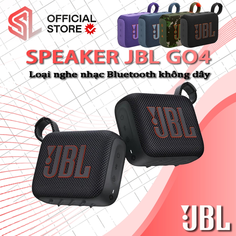 Loa Bluetooth JBL Go 4 - Âm Thanh Bass Ấn Tượng - Công Suất 4,2W - Pin 6 Giờ - Kháng Nước Bụi JBL GO