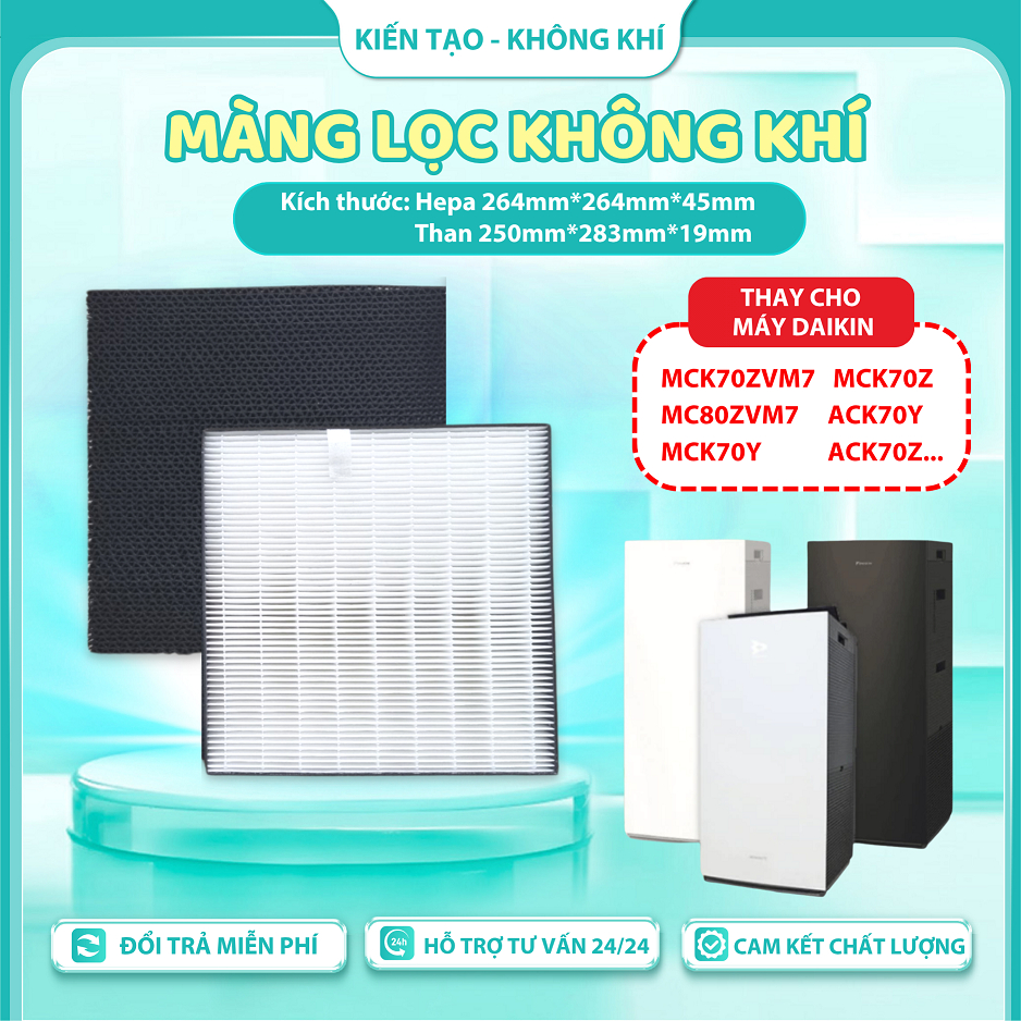 Màng lọc HEPA không khí Daikin MCK70ZVM7, ACK70Y , MC80ZVM7