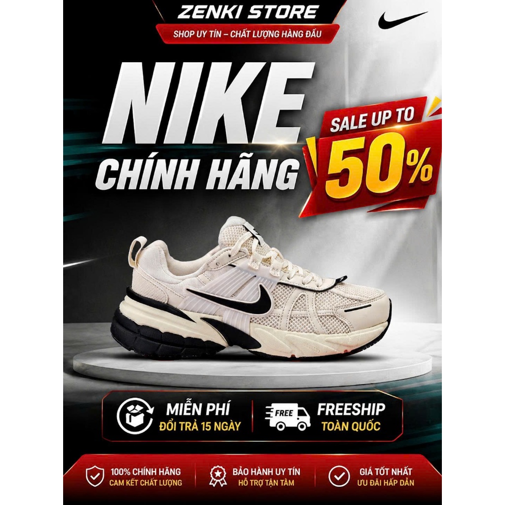 [ZENKI - Chính hãng] Giày Nike V2K Runtekk Cream Black