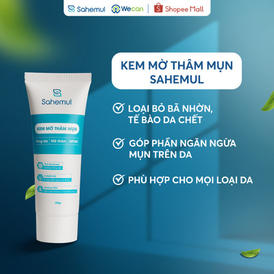 Kem Mờ Thâm Mụn SAHEMUL Hỗ Trợ Giảm Thâm Mụn, Sáng Da Đều Màu Da 20gr