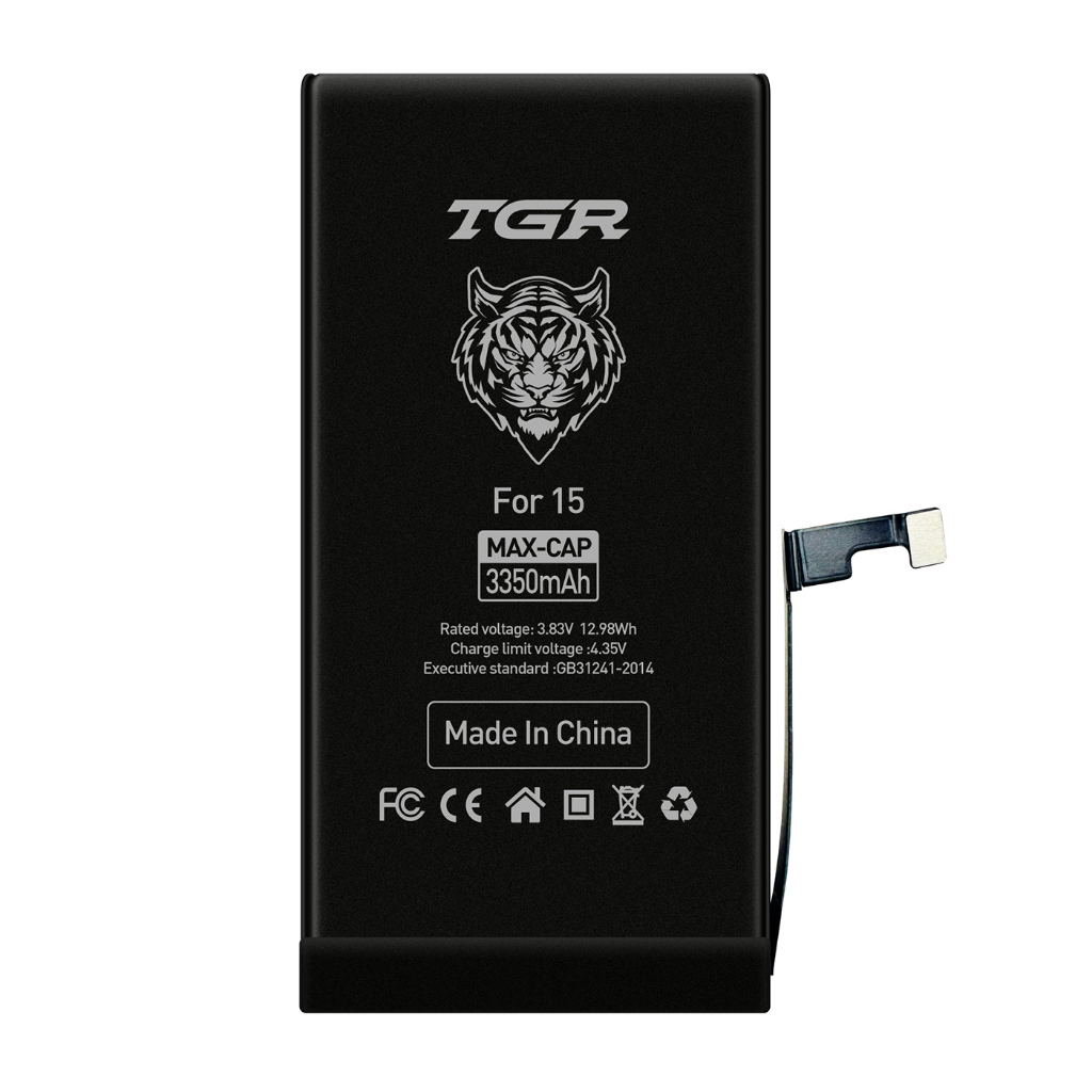 TGR Mall Pin iPhone 15 15 Pro 15 Pro Max - Pin Thay Thế Chính Hãng, Hiển Thị Pin Chuẩn, Dung Lượng C