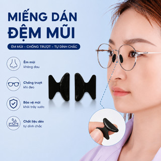 Set 5 cặp Miêng dán đệm mũi silicone hạn chế rơi kính loại không bao bì