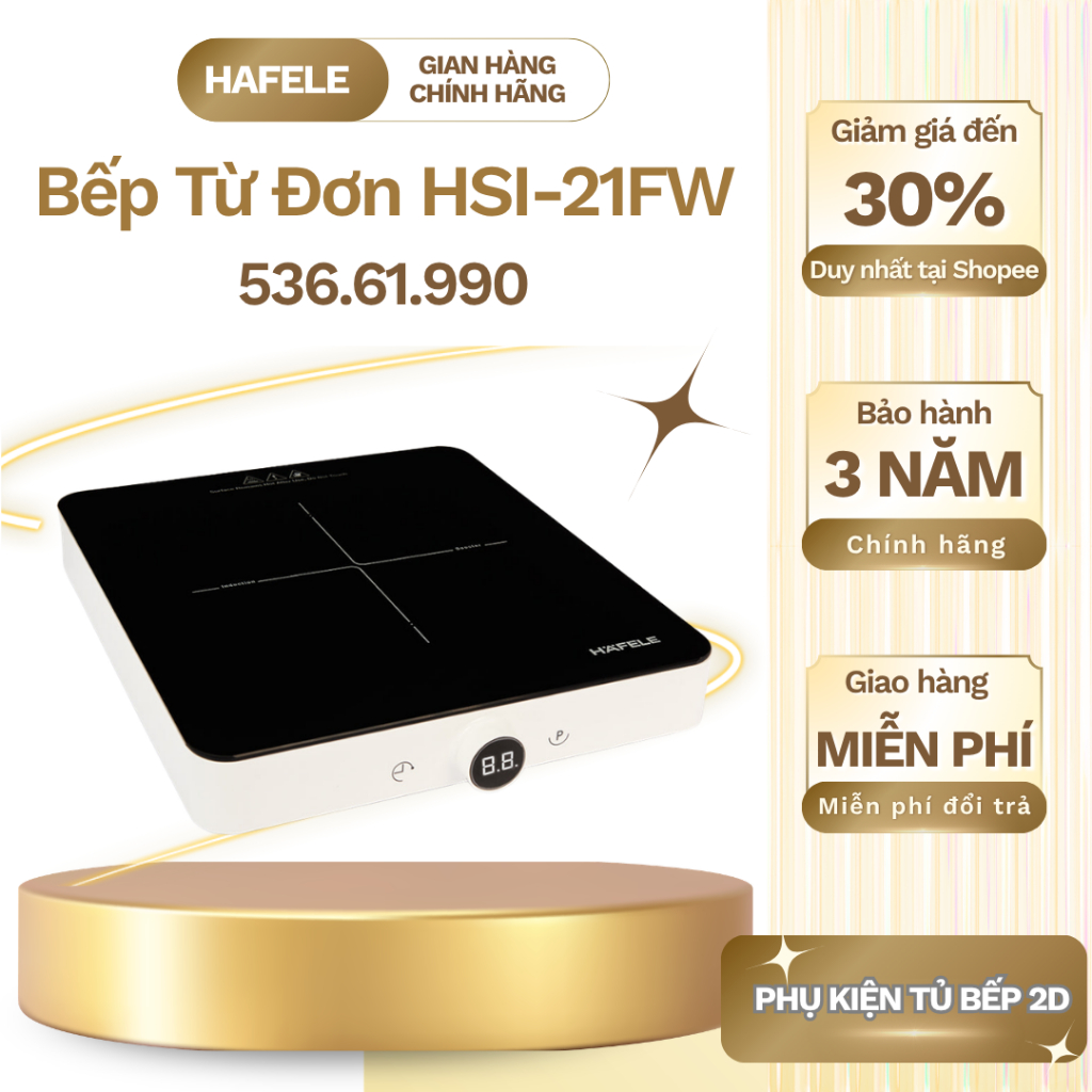 [HAFELE] Bếp Từ Đơn HSI-21FW Hafele 536.61.990 Kèm Nồi Lẩu Cao Cấp