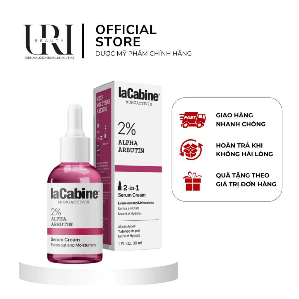 [Chính Hãng] LACABINE 2% Alpha Arbutin Serum Cream – Kem Serum Dưỡng Da 30ml